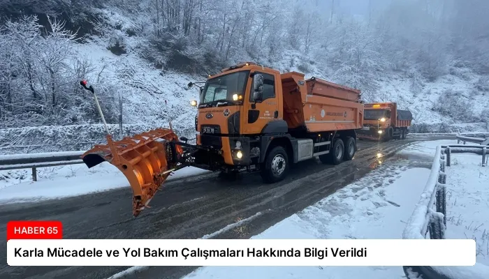 Karla Mücadele ve Yol Bakım Çalışmaları Hakkında Bilgi Verildi