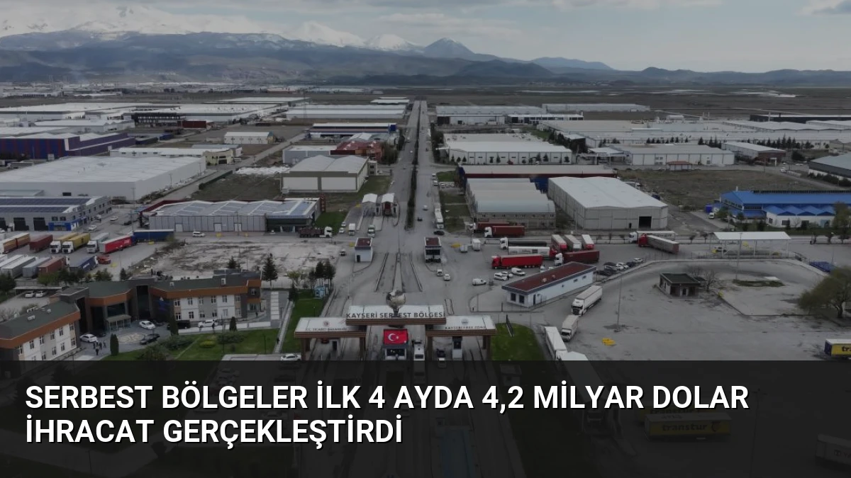 Serbest Bölgeler İlk 4 Ayda 4,2 Milyar Dolar İhracat Gerçekleştirdi