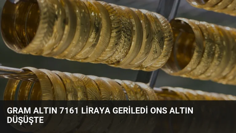 Gram Altın 7161 Liraya Geriledi Ons Altın Düşüşte