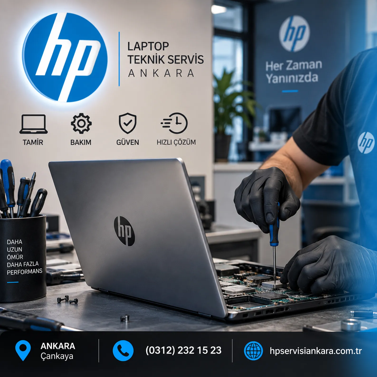 HP Teknik Servisi Noktası Ankara Çankaya’da Laptop Onarım Hizmetleri Sunuyor