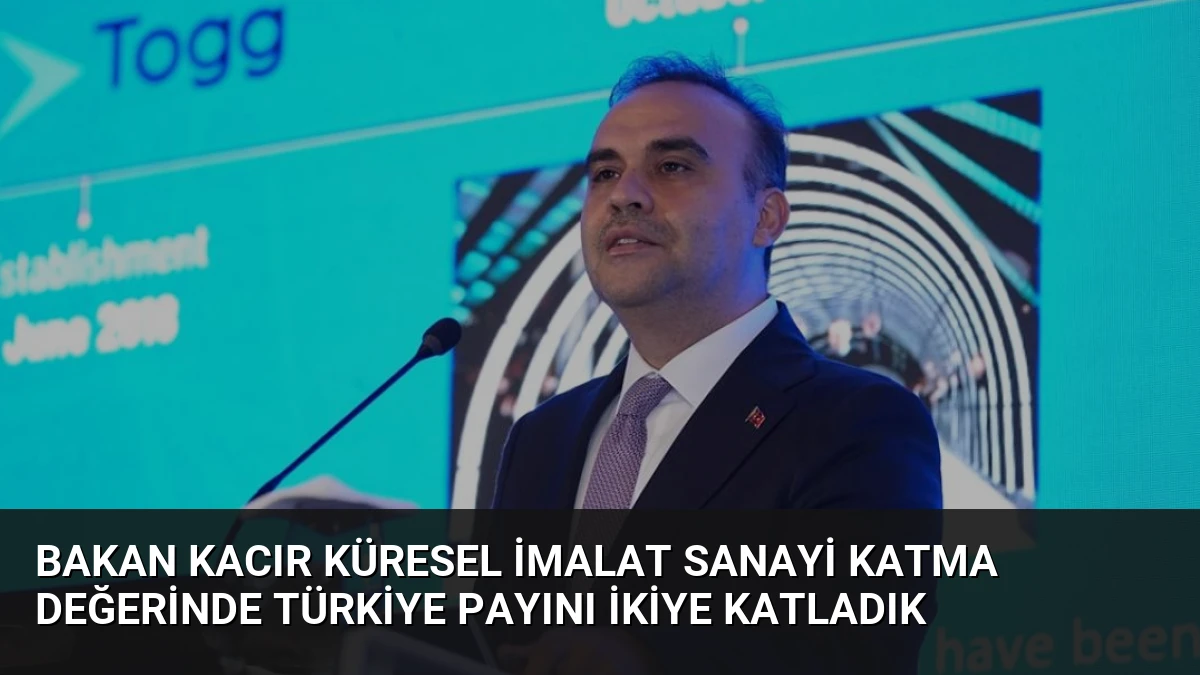 Bakan Kacır Küresel İmalat Sanayi Katma Değerinde Türkiye Payını İkiye Katladık